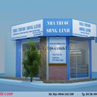 Thiết kế nội thất cửa hàng thuốc Chị Hà - Đại Kim